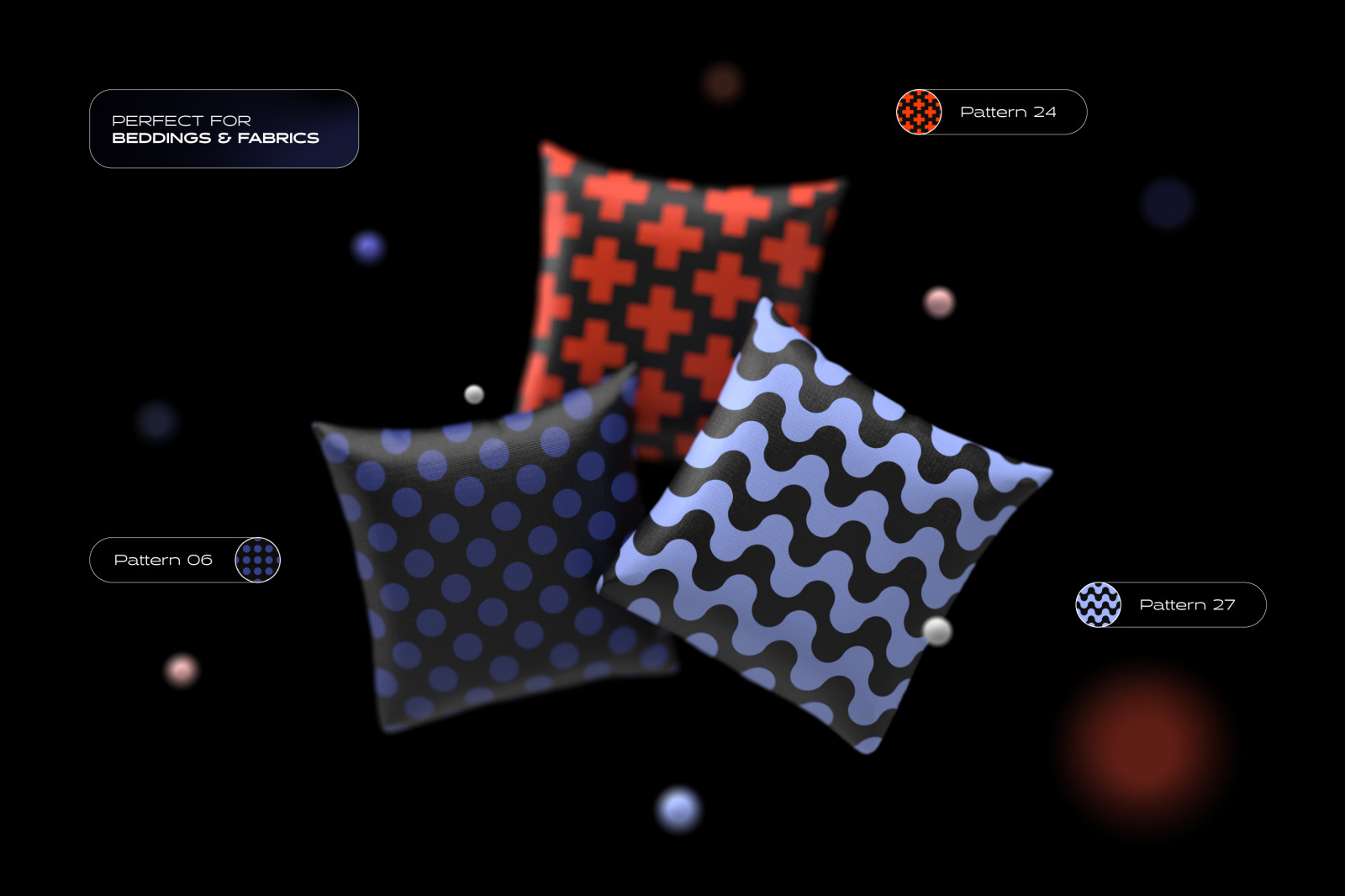 Vibrant geometric seamless patterns collection Vibrant geometric seamless patterns collection