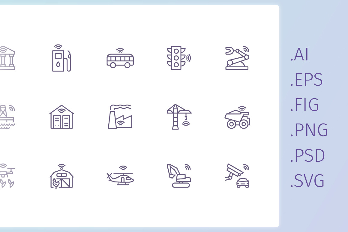 IIoT outline iconset