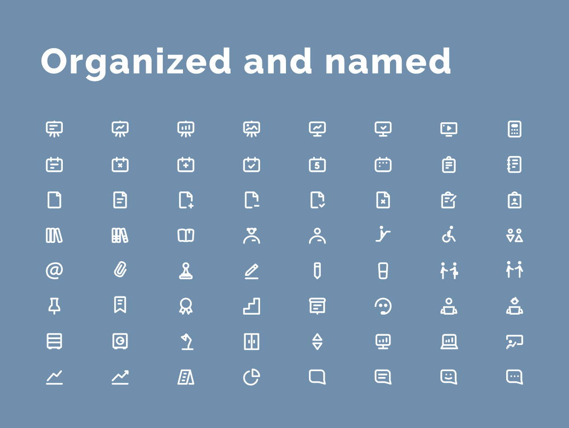 Office Work & Life Icons Set Office Work & Life Icons Set