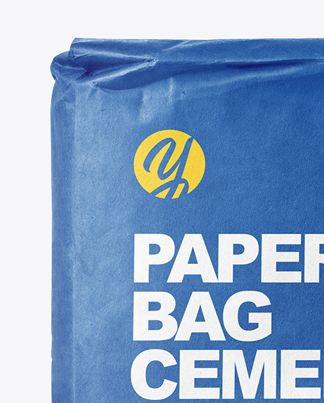 Kraft Paper Cement Bag Mockup