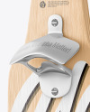 Bottle Opener with Wooden Holder Mockup