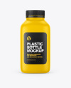 Matte Square Plastic Bottle Mockup