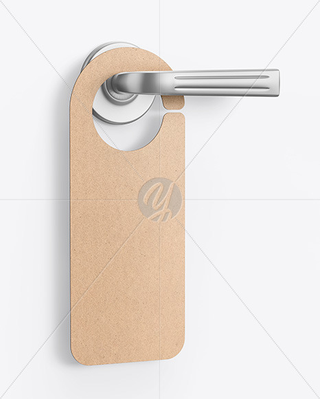 Kraft Door Hanger Mockup