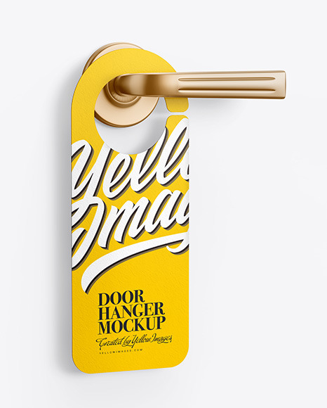 Paper Door Hanger Mockup