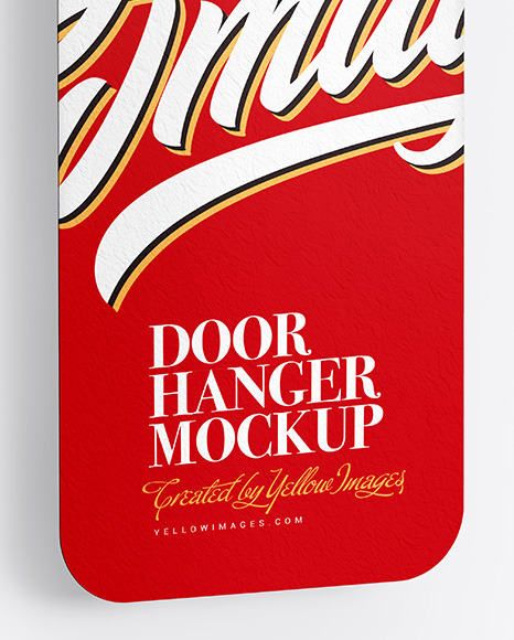 Paper Door Hanger Mockup