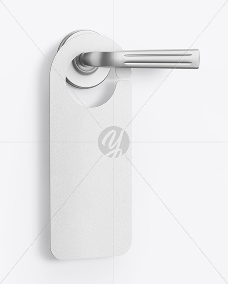 Paper Door Hanger Mockup