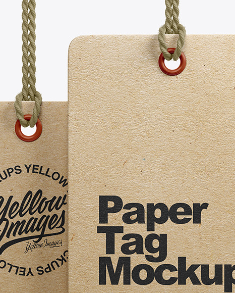 Two Kraft Tag Labels Mockup