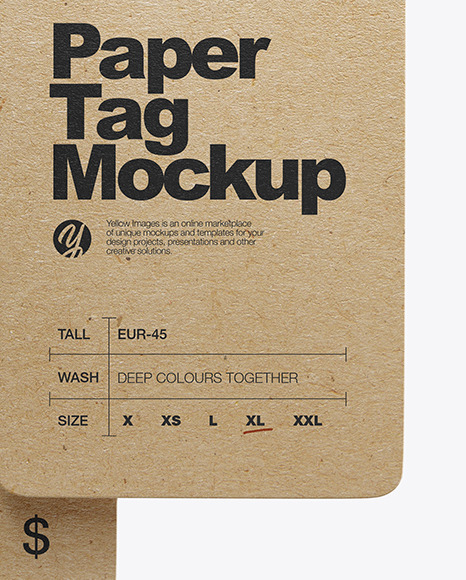 Two Kraft Tag Labels Mockup