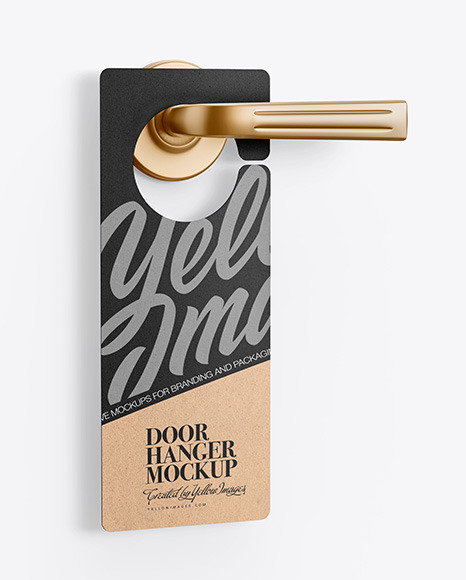 Kraft Door Hanger Mockup