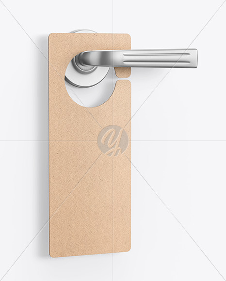 Kraft Door Hanger Mockup