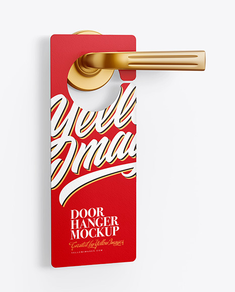 Paper Door Hanger Mockup