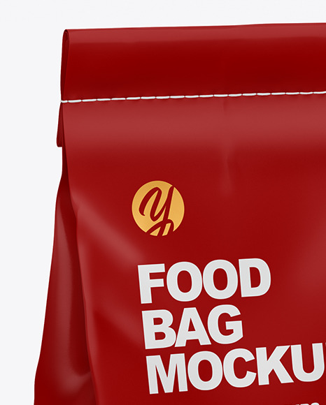 Glossy Food Bag Mockup