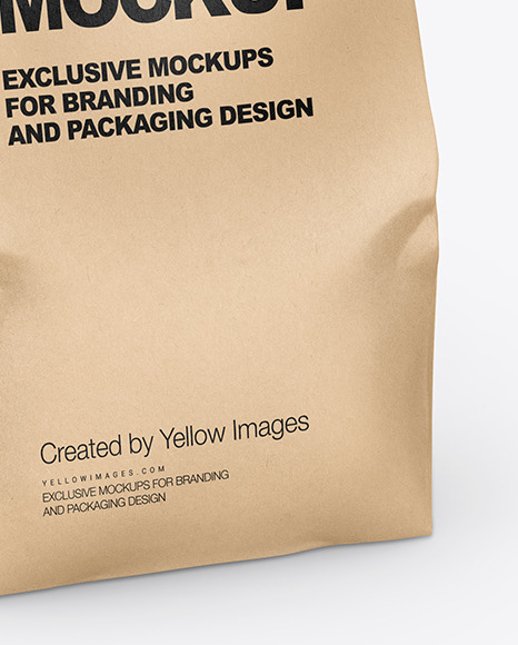 Kraft Paper Food Bag Mockup