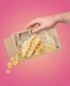 Paper Box With Cereals Mockup