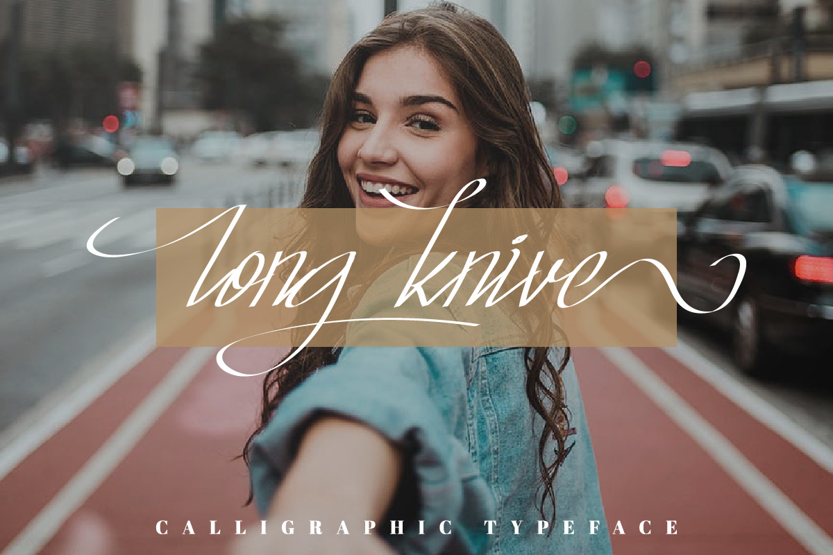 Long Knive Calligraphy Font Long Knive Calligraphy Font