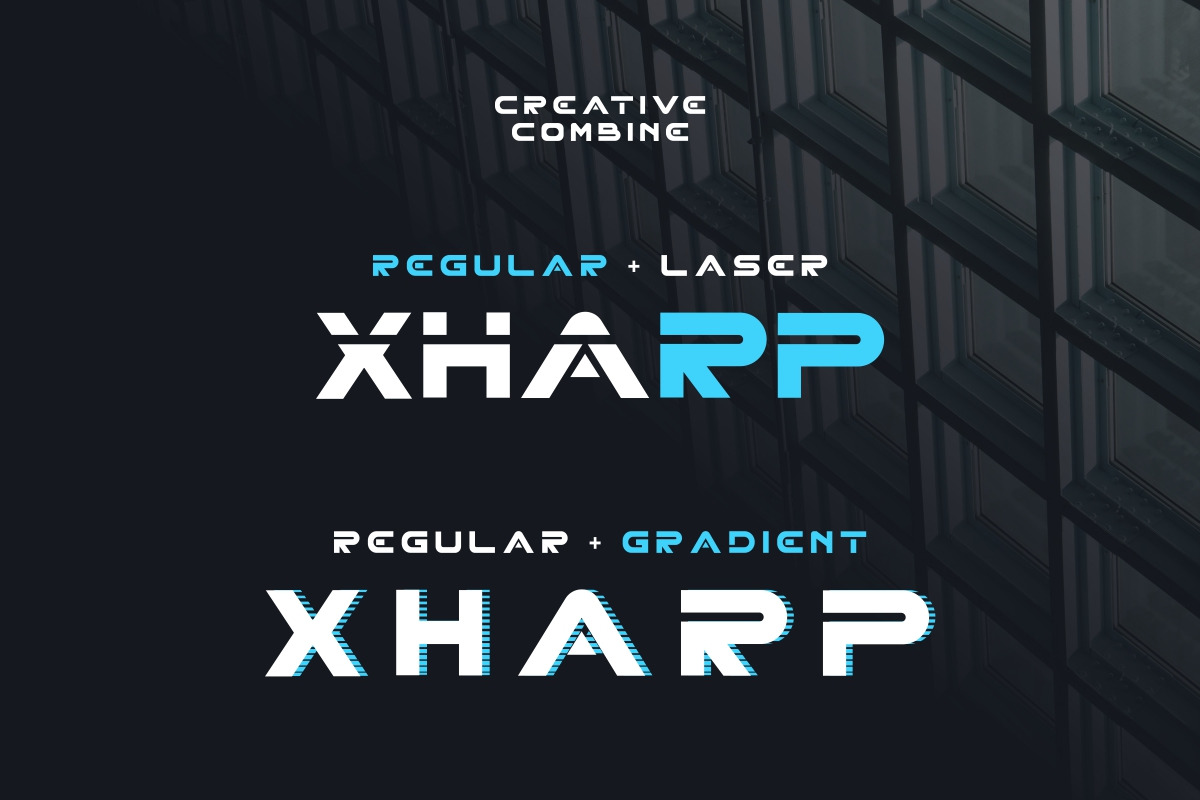 XHARP Futuristic Modern Font XHARP Futuristic Modern Font