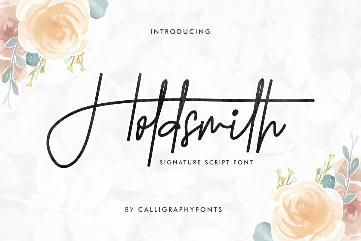 Holdsmith Signature Font Holdsmith Signature Font