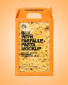 Kraft Box with Farfalle Pasta Mockup