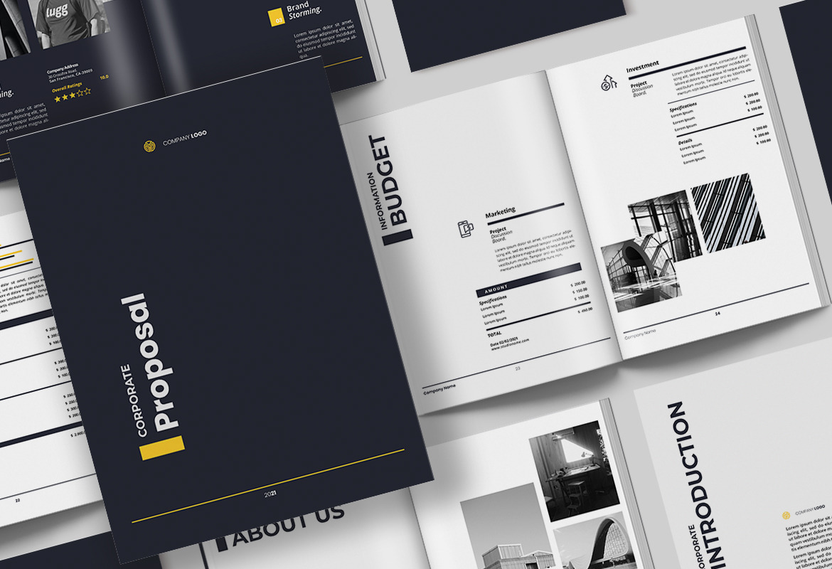 Monochromatic Corporate Proposal Indesign Template