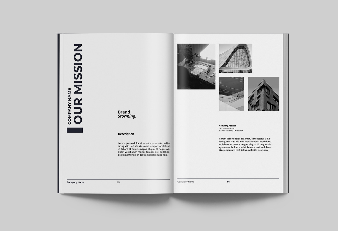 Monochromatic Corporate Proposal Indesign Template