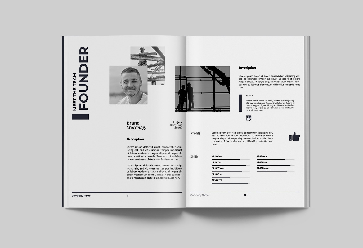 Monochromatic Corporate Proposal Indesign Template