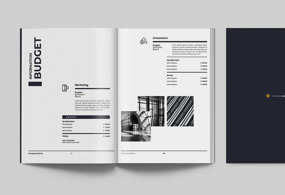 Monochromatic Corporate Proposal Indesign Template