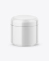 Glossy Plastic Cosmetic Jar Mockup