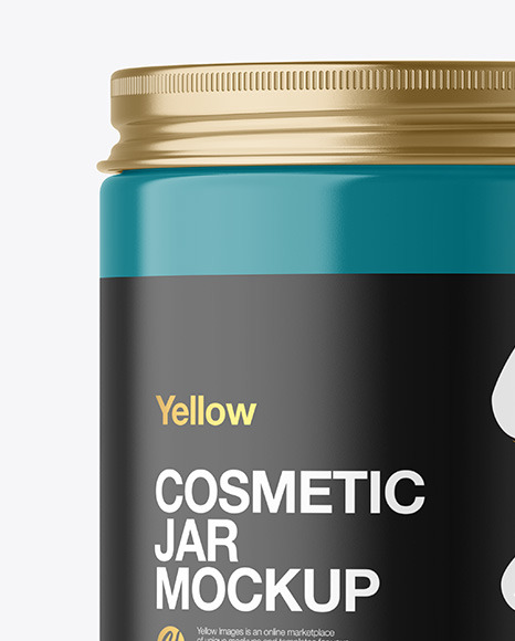 Glossy Cosmetic Jar Mockup