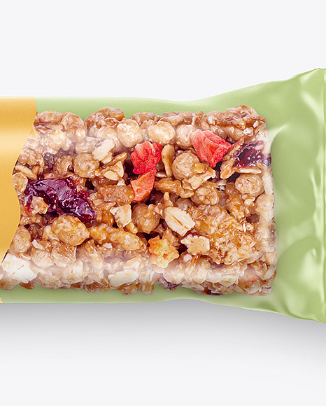 Muesli Bar With Strawberries Mockup