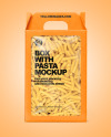 Kraft Box with Tortiglioni Pasta Mockup