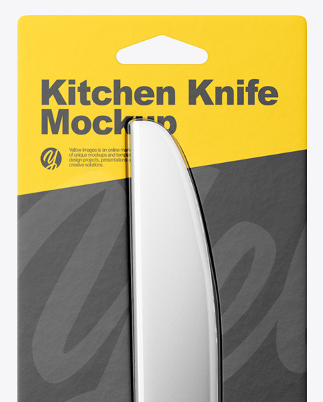 Kitchen Knife with Blister Pack Mockup