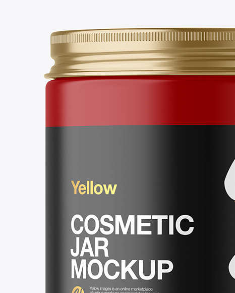 Matte Cosmetic Jar Mockup