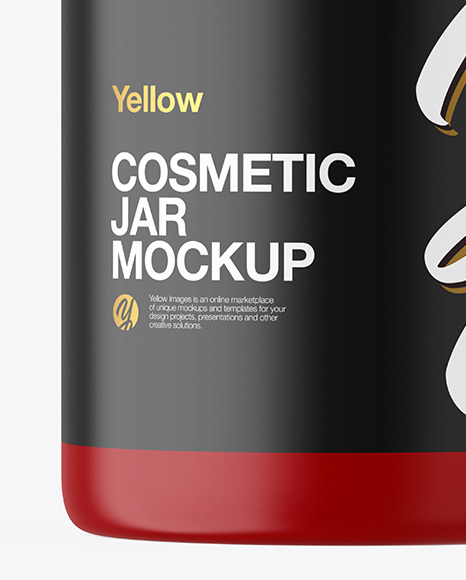 Matte Cosmetic Jar Mockup