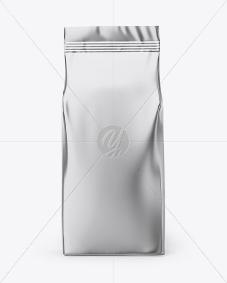 Metallic Food Bag Mockup - Front View