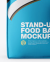 Metallic Food Bag Mockup - Front View