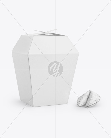 Paper Box w/Fortune Cookies Mockup