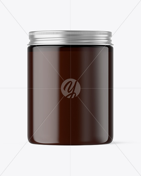 Amber Cosmetic Jar Mockup