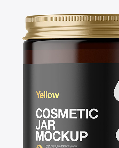 Amber Cosmetic Jar Mockup