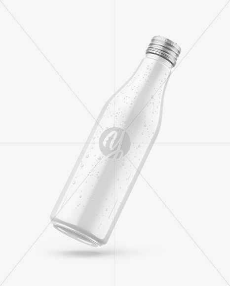 Fly Glossy Drink Bottle w/ Drops Mockup