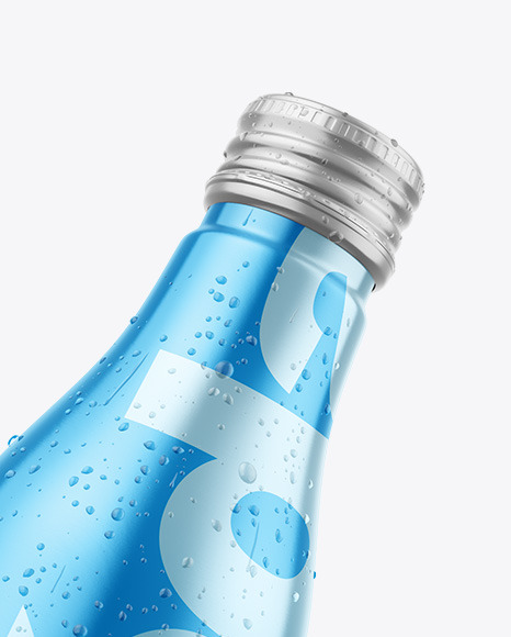 Fly Metallic Drink Bottle w/ Drops Mockup