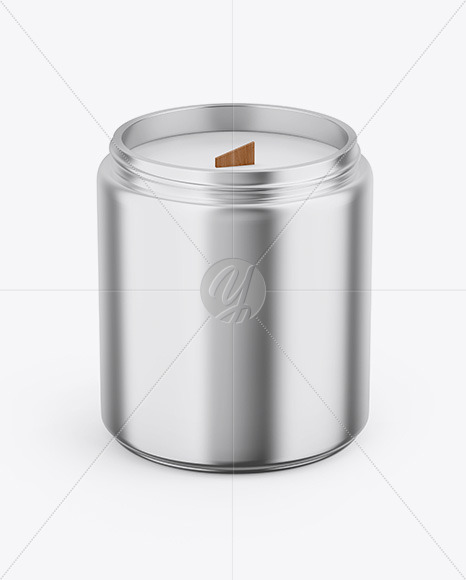 Glossy Metallic Candle Mockup