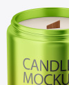 Glossy Metallic Candle Mockup