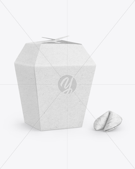 Kraft Paper Box w/Fortune Cookies Mockup