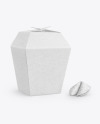 Kraft Paper Box w/Fortune Cookies Mockup