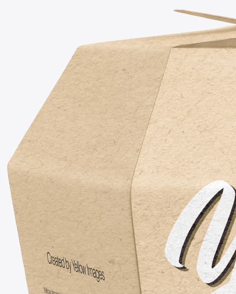 Kraft Paper Box w/Fortune Cookies Mockup