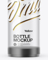 Frosted Glass Cosmetic Bottle with Pump Mockup