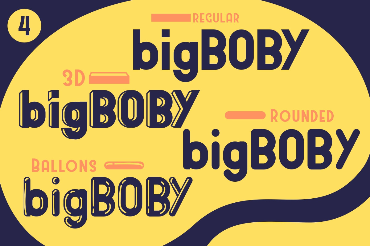 bigBoby Sans Serif Font bigBoby Sans Serif Font