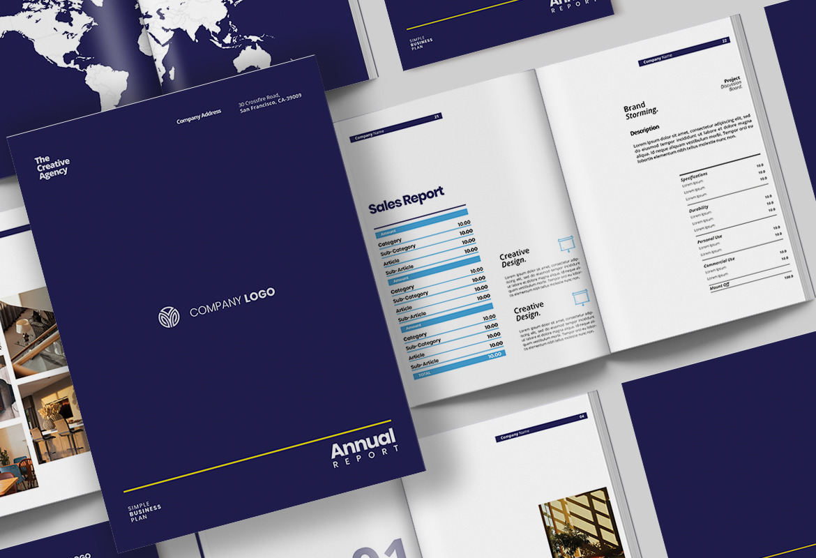 Modern Annual Report Indesign Template