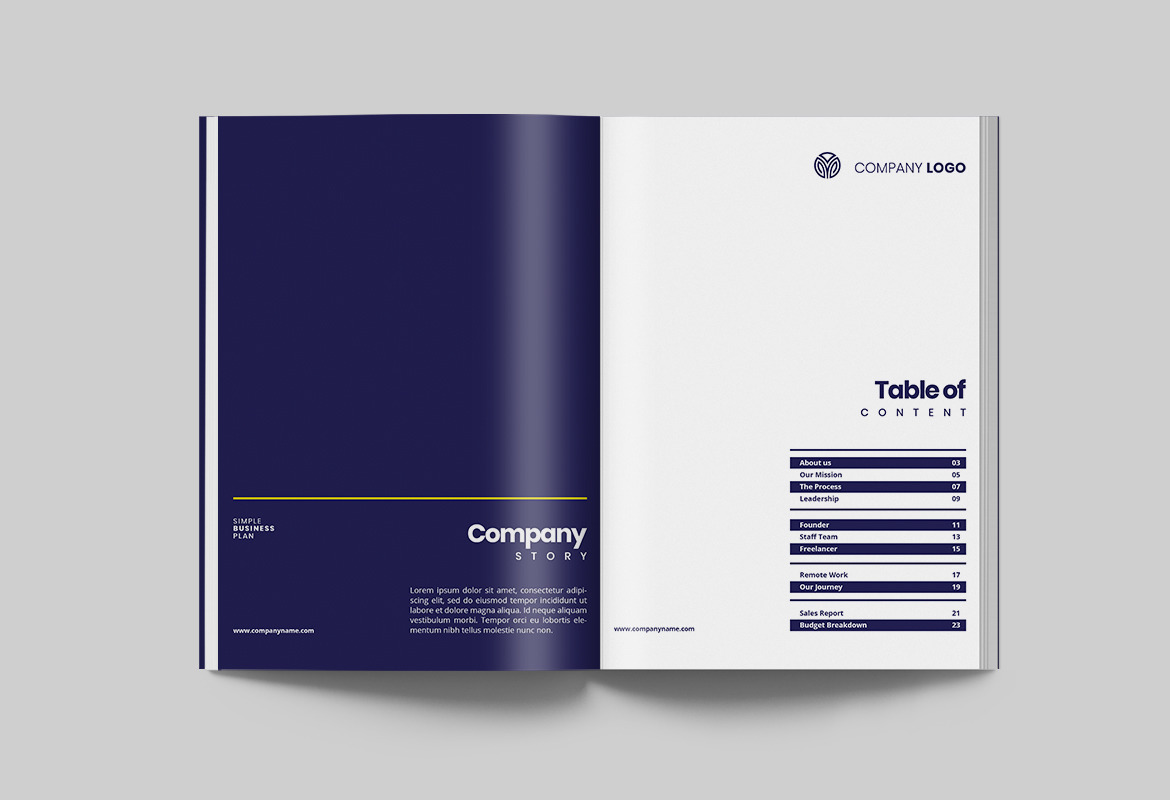 Modern Annual Report Indesign Template