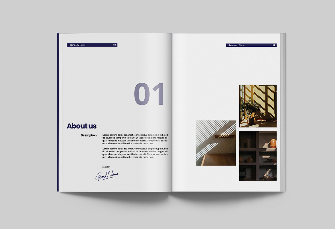 Modern Annual Report Indesign Template